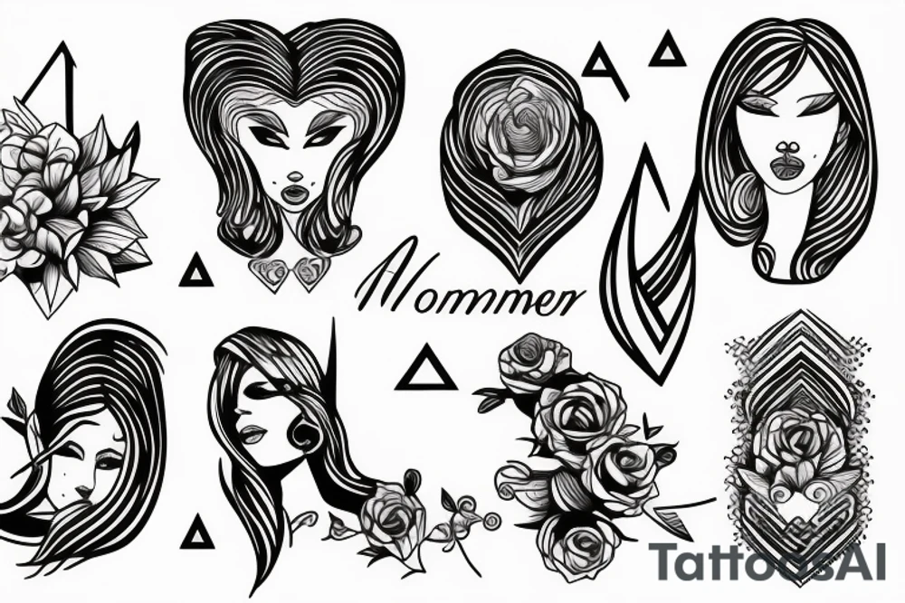 a woman tattoo idea