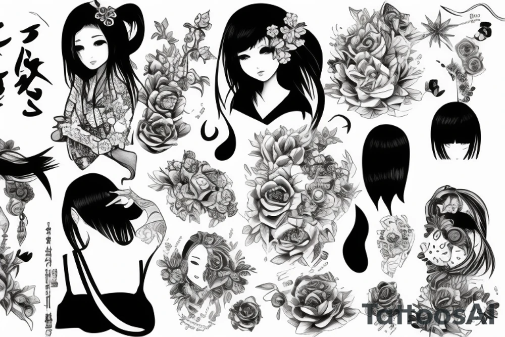 a girl tattoo idea
