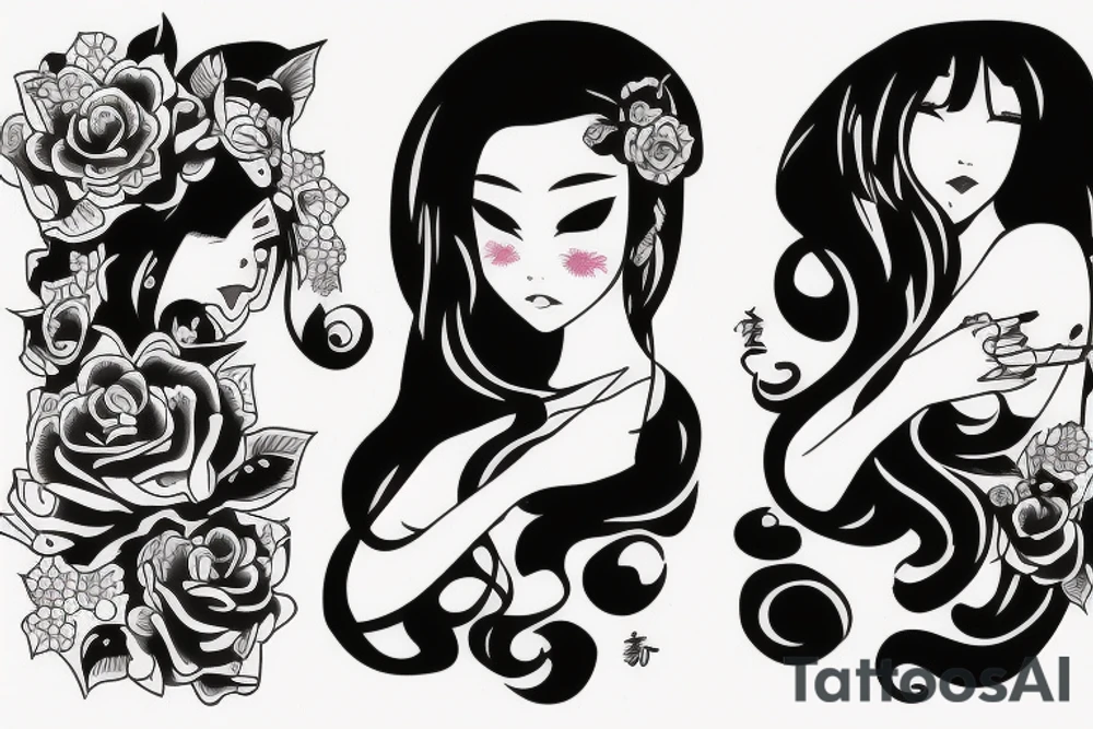 a girl tattoo idea