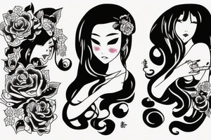 a girl tattoo idea