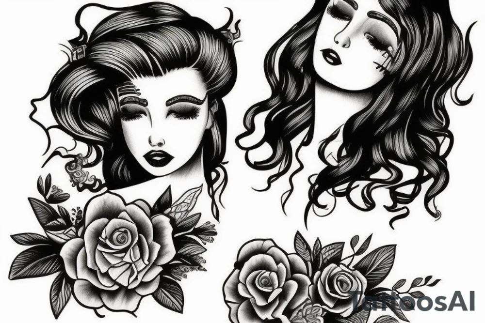 a girl tattoo idea
