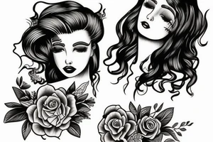 a girl tattoo idea