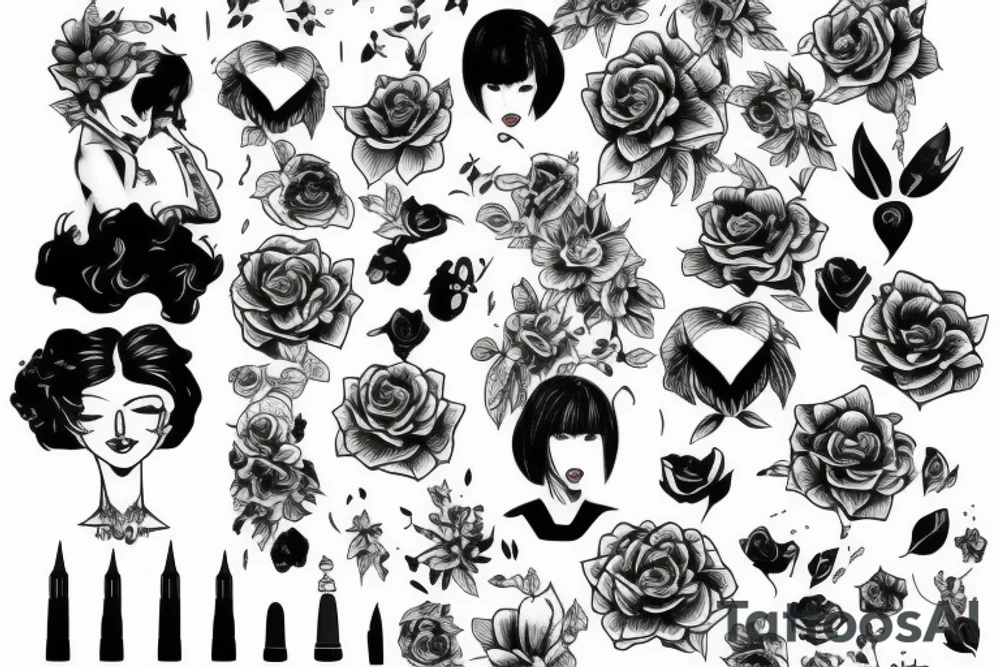 a girl tattoo idea