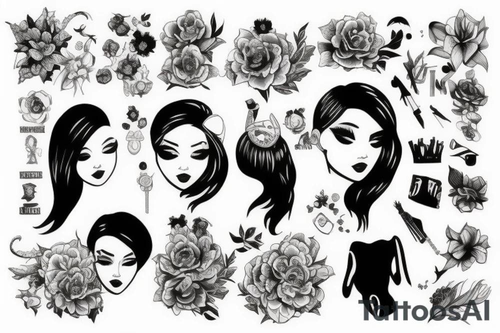 a girl tattoo idea