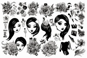 a girl tattoo idea