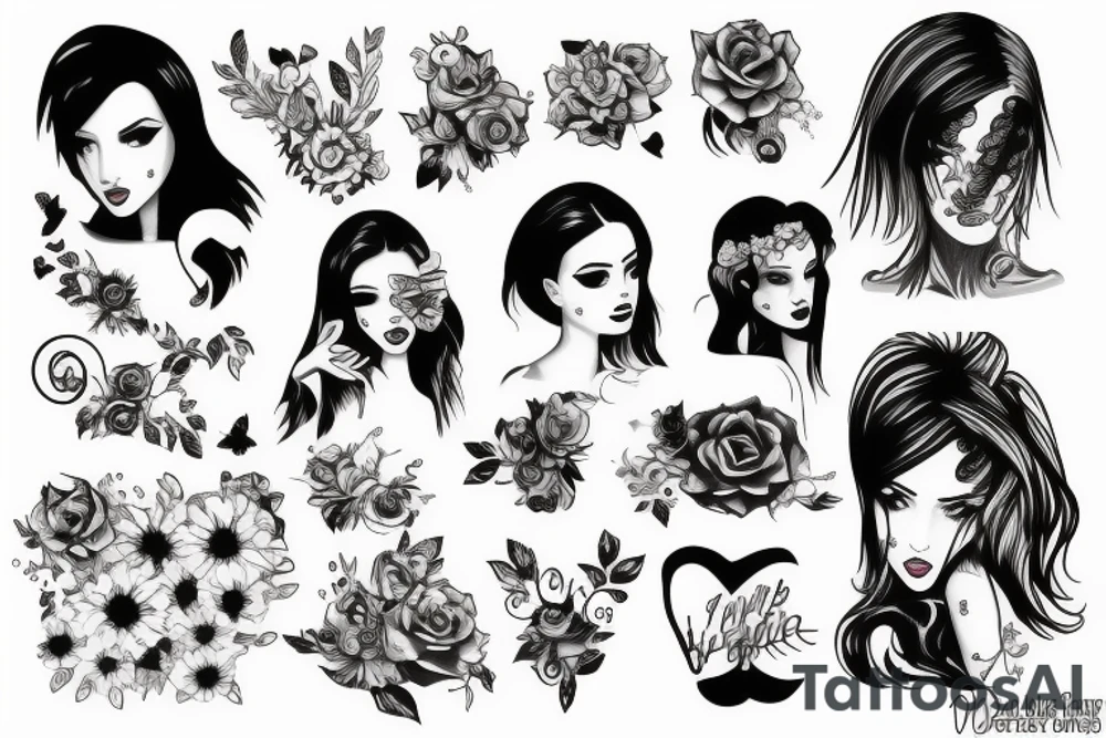 a girl tattoo idea