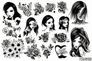 a girl tattoo idea