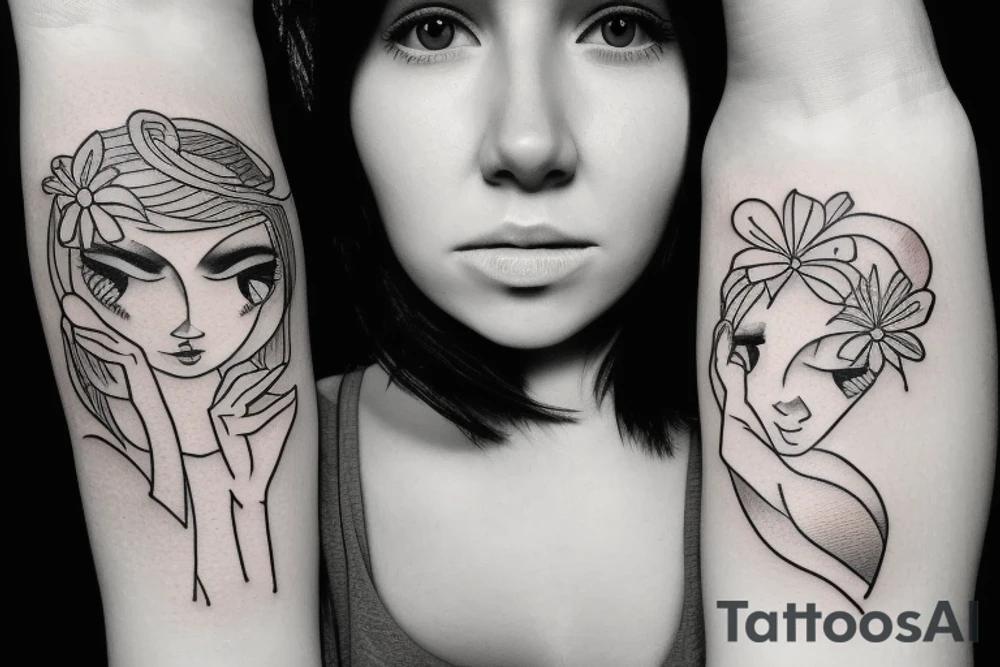 a girl tattoo idea