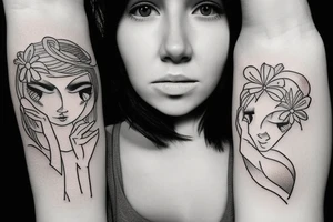 a girl tattoo idea