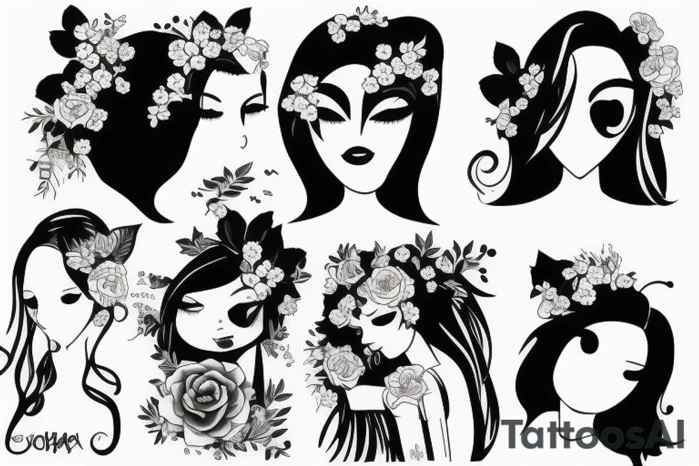 a girl tattoo idea
