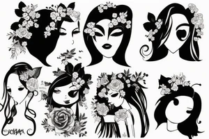 a girl tattoo idea