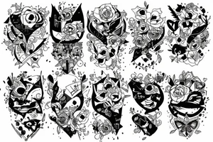 patchwork tattoo idea