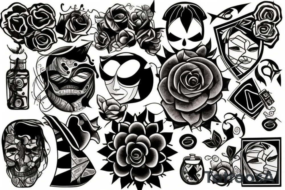 patchwork tattoo idea