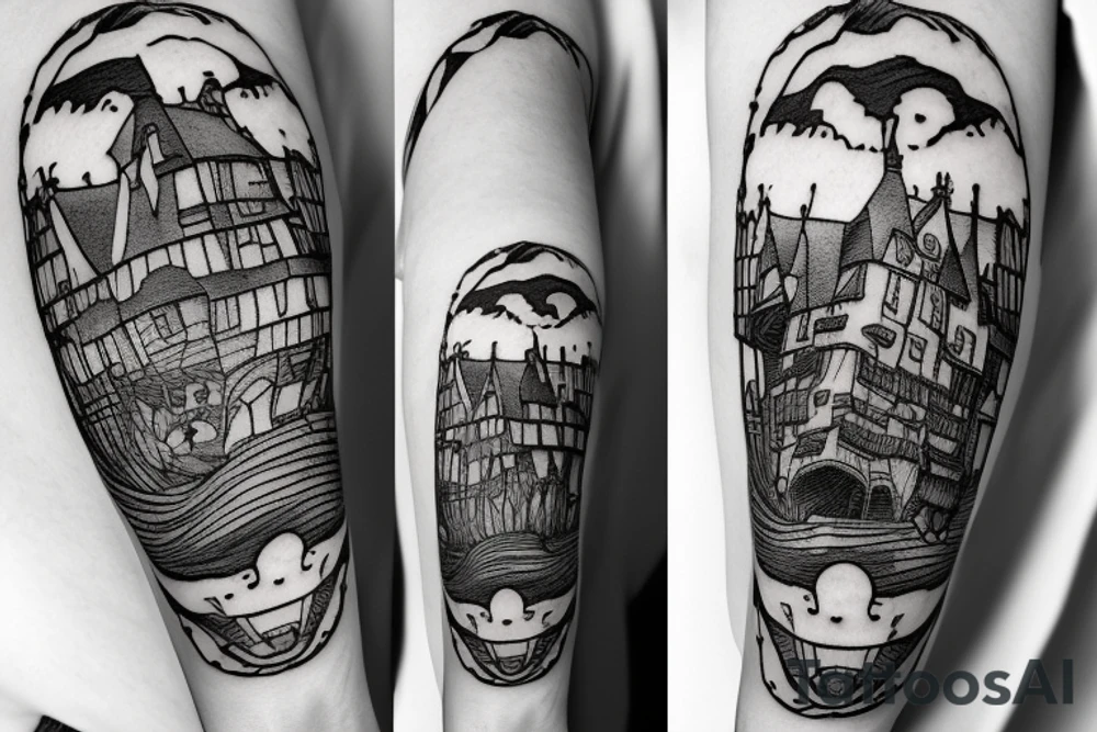 howl's moving castle tattoo idea
