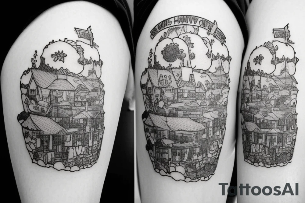 howl's moving castle tattoo idea