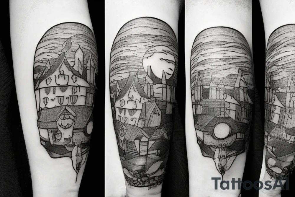 howl's moving castle tattoo idea
