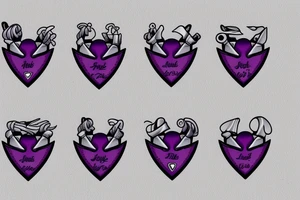 Purple heart tattoo idea