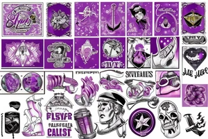 Purple sky tattoo idea