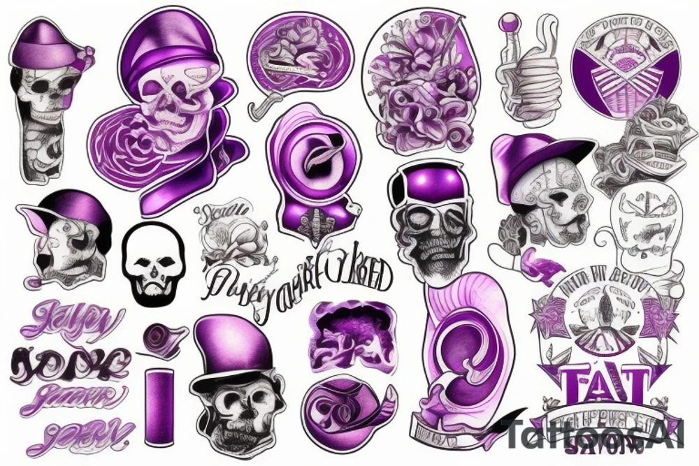 Purple sky tattoo idea