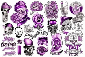Purple sky tattoo idea