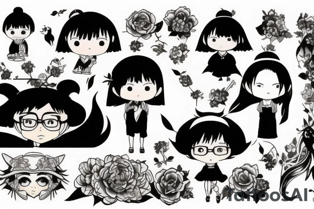 a girl tattoo idea