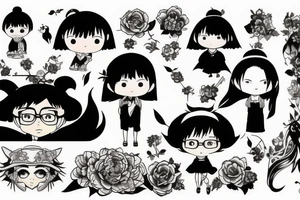 a girl tattoo idea
