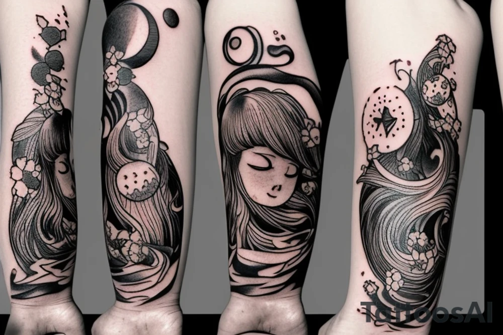 Virgo zodiac sign tattoo idea