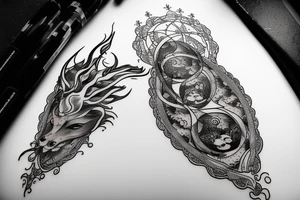 Virgo zodiac sign tattoo idea
