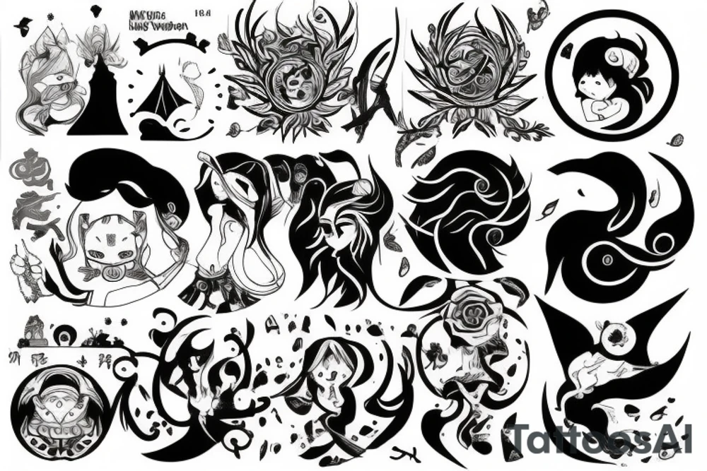 Virgo zodiac sign tattoo idea