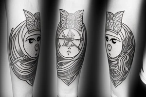 Virgo zodiac sign tattoo idea