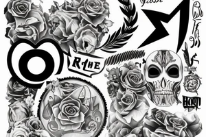 Only letters «RA6HOE» tattoo idea