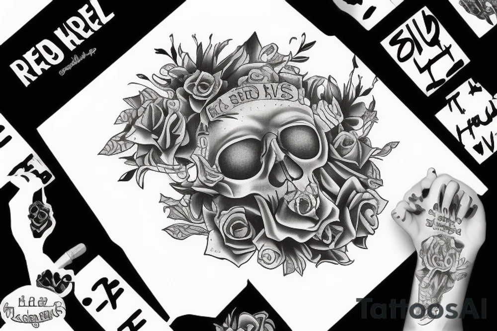 I need no paintsx only letters, only words, only «RA6HOE» tattoo idea