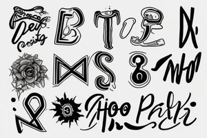 I need no paintsx only letters, only words, only «RA6HOE», style minimalism tattoo idea