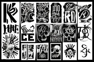 I need no paintsx only letters, only words, only «RA6HOE», style minimalism tattoo idea