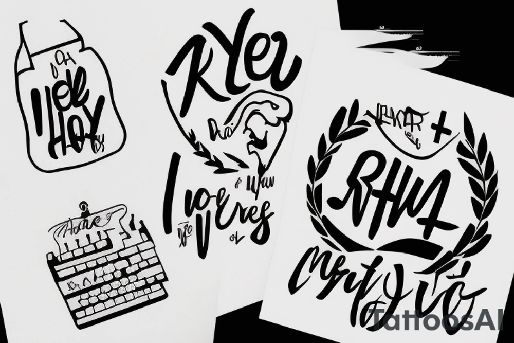 I need no paintsx only letters, only words, only «RA6HOE», style minimalism tattoo idea