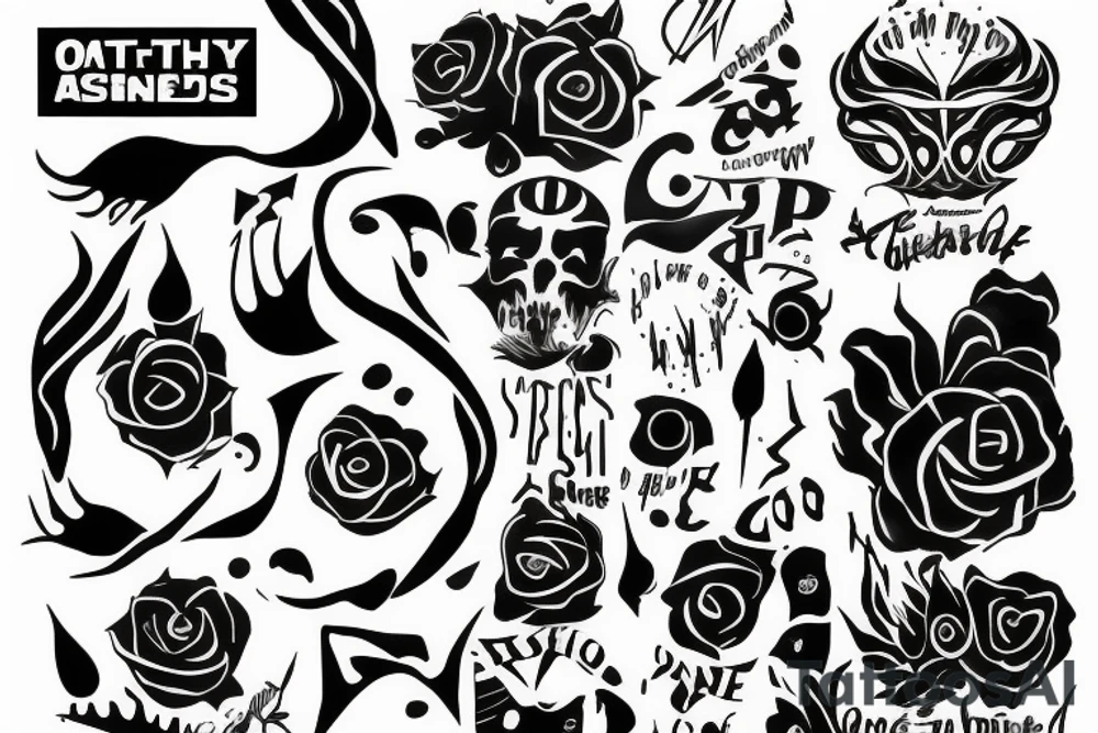 Only text without paint RA6HOE tattoo idea