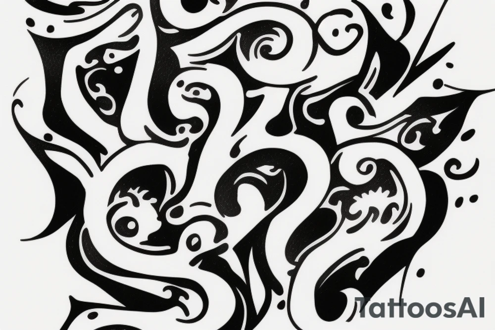 Only text without paint RA6HOE tattoo idea