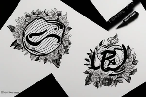 Letters RA6HOE tattoo idea