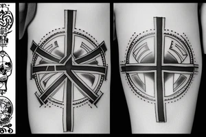 iron cross outline tattoo idea