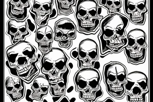 flaming skull tattoo idea