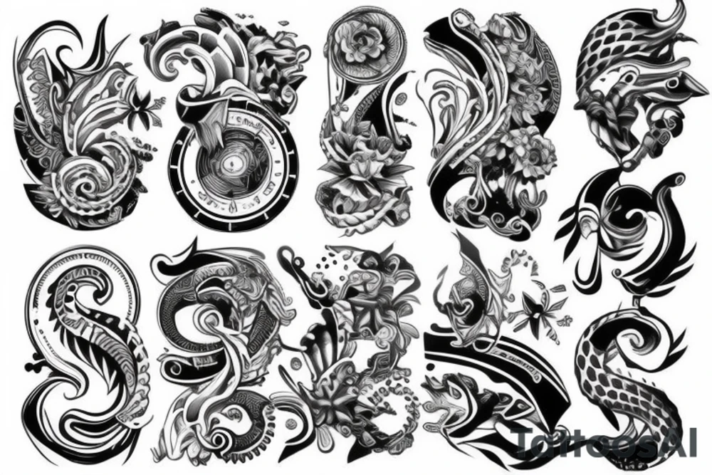 nautical/white back ground/traditional tattoo idea