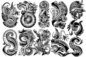 nautical/white back ground/traditional tattoo idea