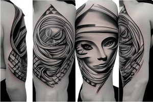 nautical/white back ground/outline tattoo idea