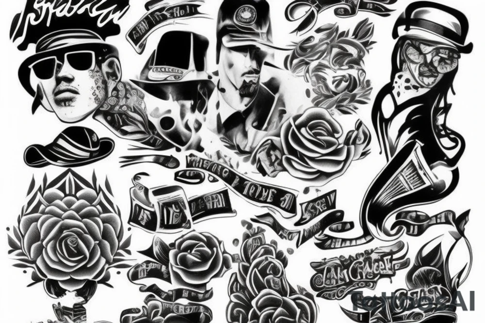 gangster
/white back ground/outline tattoo idea