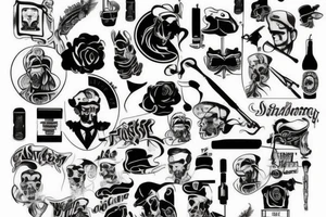 gangster
/white back ground/outline tattoo idea