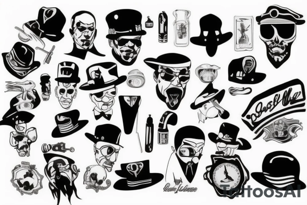 gangster/white back ground/outline/no shading tattoo idea gangster/white back ground/outline/no shading tattoo idea