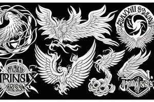 phoenix rising from ashes tattoo idea