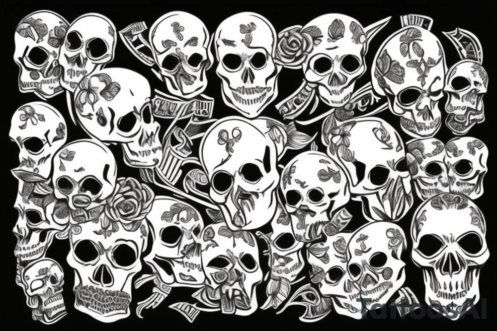 skulls tattoo idea
