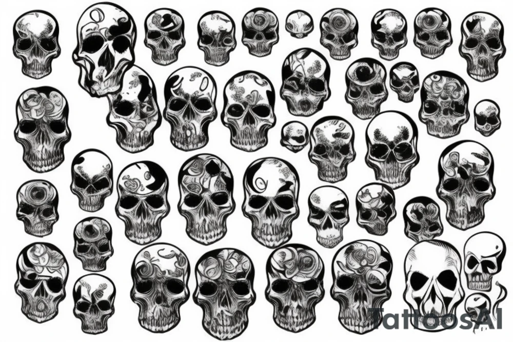 skulls/outline tattoo idea