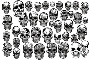 skulls/outline tattoo idea